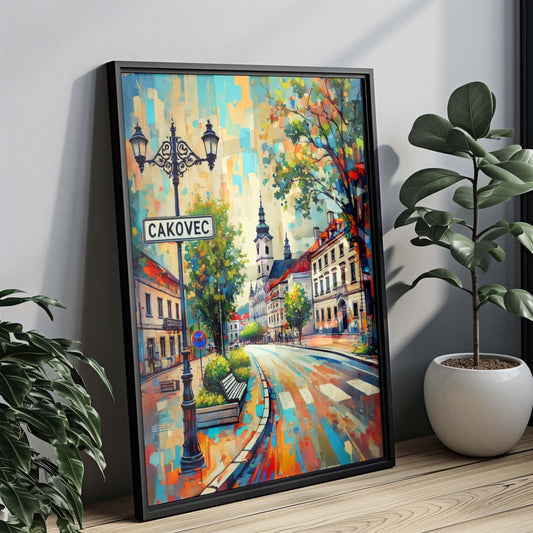 Cakovec Art Print - Croatian City Wall Art Travel Poster, European Home Decor & Housewarming Gift