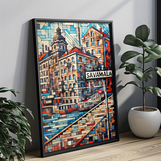 Print Savamala Wall Art - Serbian Travel Poster, European Home Decor, Serbia Souvenir & Housewarming Gift
