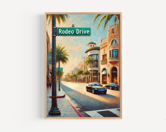 Rodeo Drive Wall Art Beverly Hills Print Cali Travel Poster Personalized City Gift Souvenir State Art Decor
