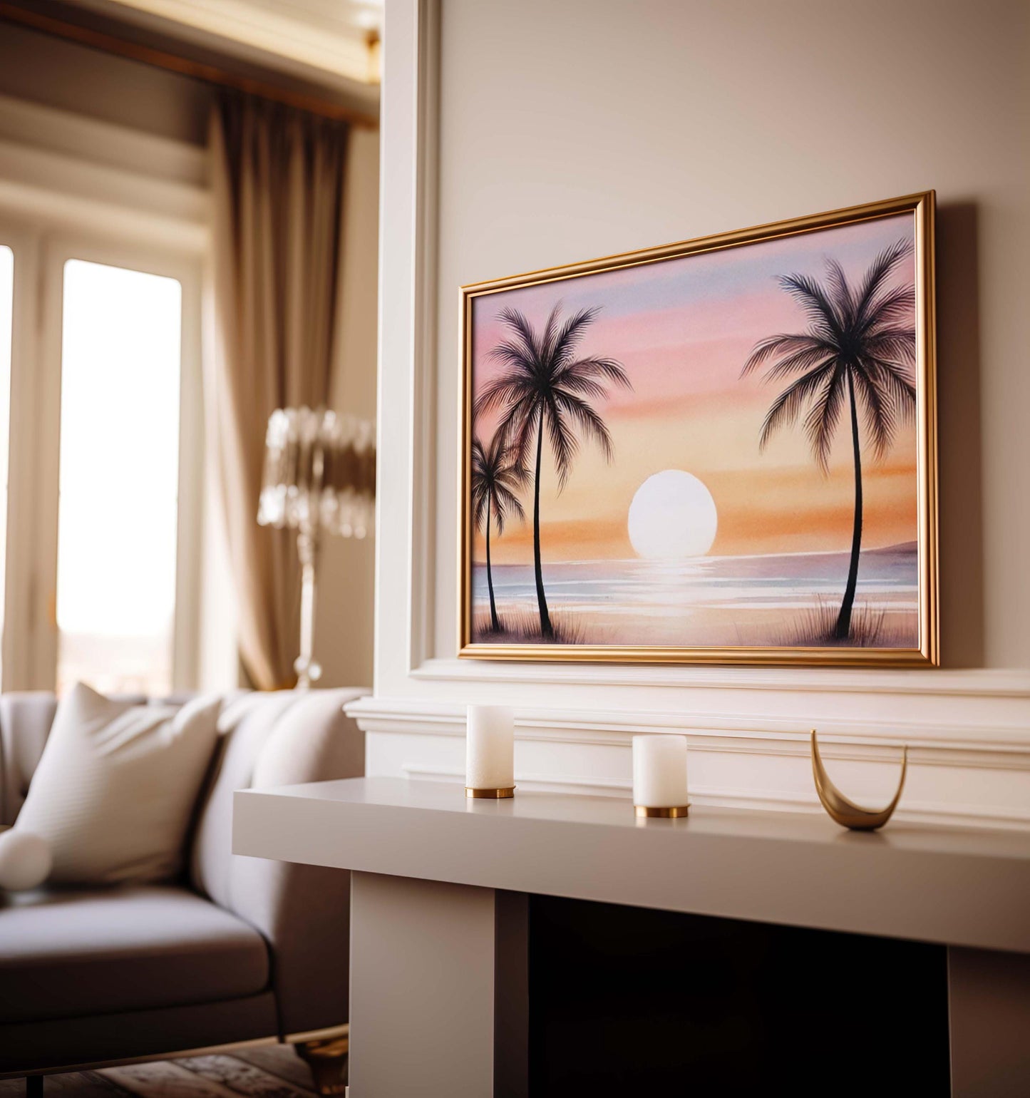 Palm Tree Wall Art, Palmtree Print, Nature Art, Nature Gift, Beach Print, Home Decor, Housewarming Gift, New Home Art, Family Art, Beach Art