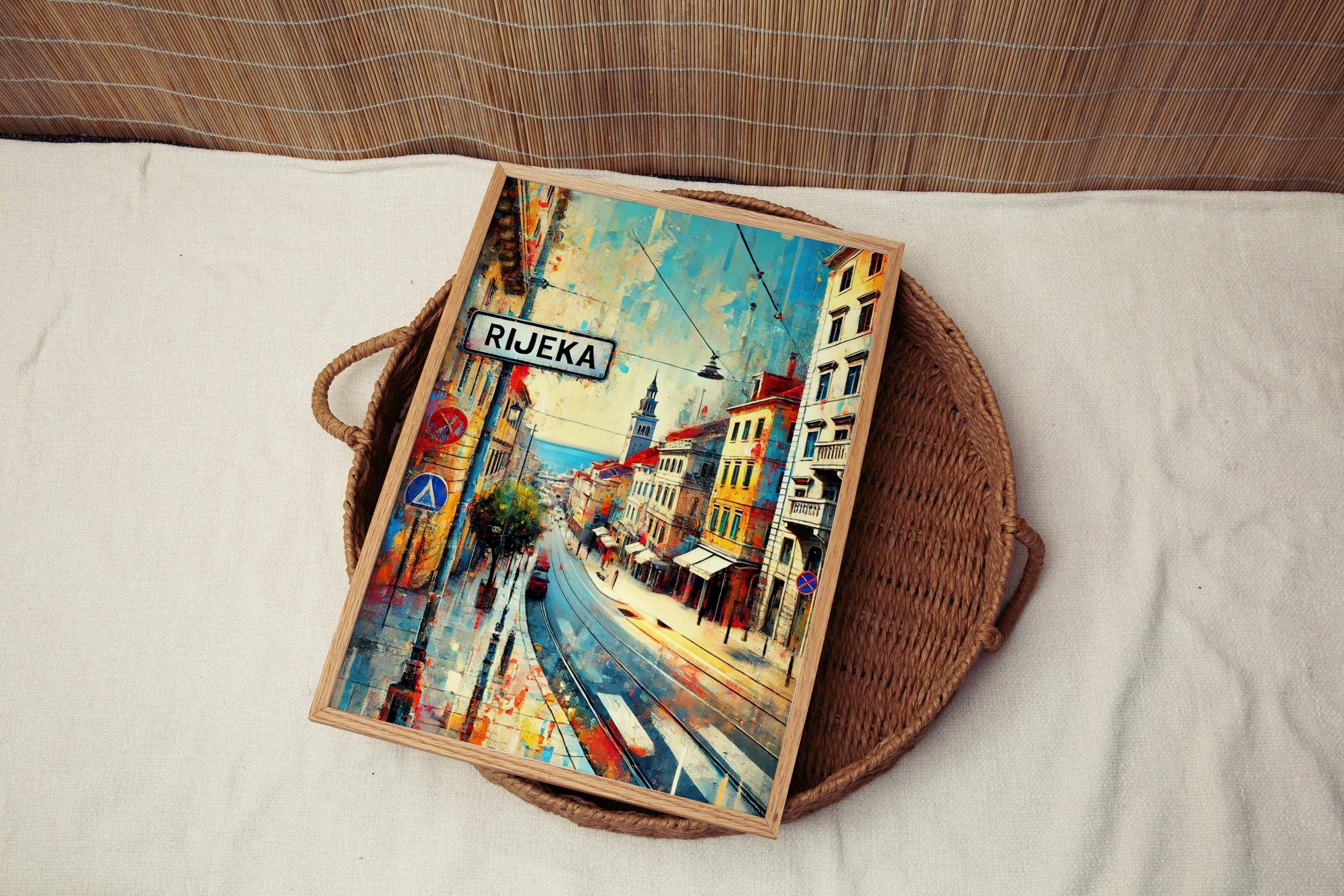 Rijeka Art Print - Croatian City Wall Art, Travel Poster, European Home Decor, Housewarming Gift, Croatia Travel Print, Coastal City Artwork