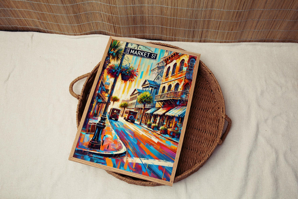 Market St Print - Charleston, South Carolina, USA