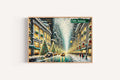 Fifth Avenue Christmas Art Print – NYC Holiday Scene, Winter City Street Decor