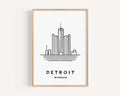 Detroit Map Print - Detroit, Michigan, USA