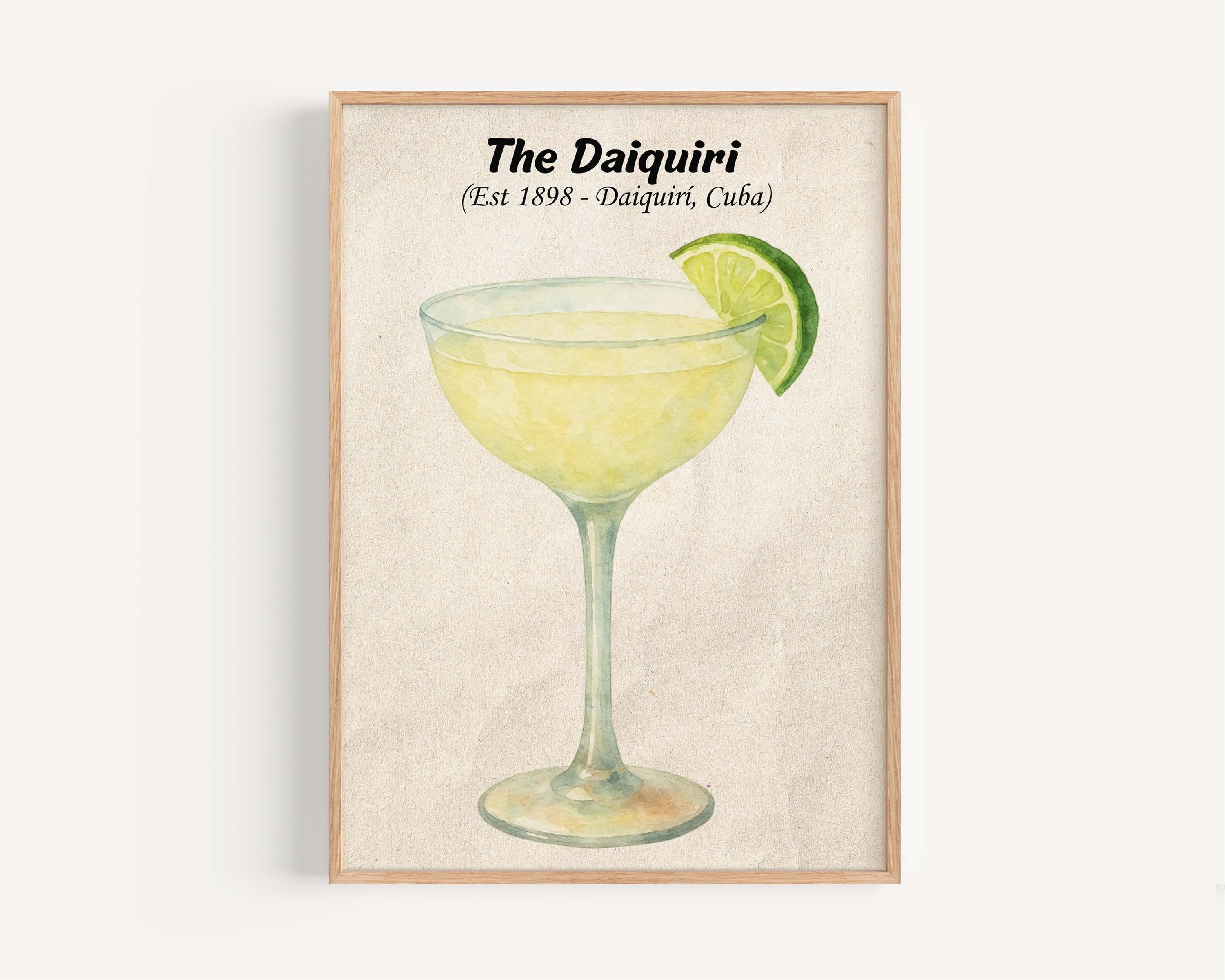 Daiquiri Cocktail Vintage Art Print