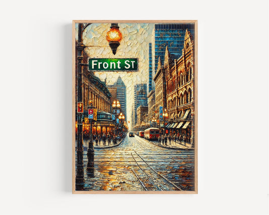 Front St Wall Art, Front Street Print, Toronto Art, Canada Gift, Travel Print, Travel Poster, Housewarming Gift, Canada Artwork