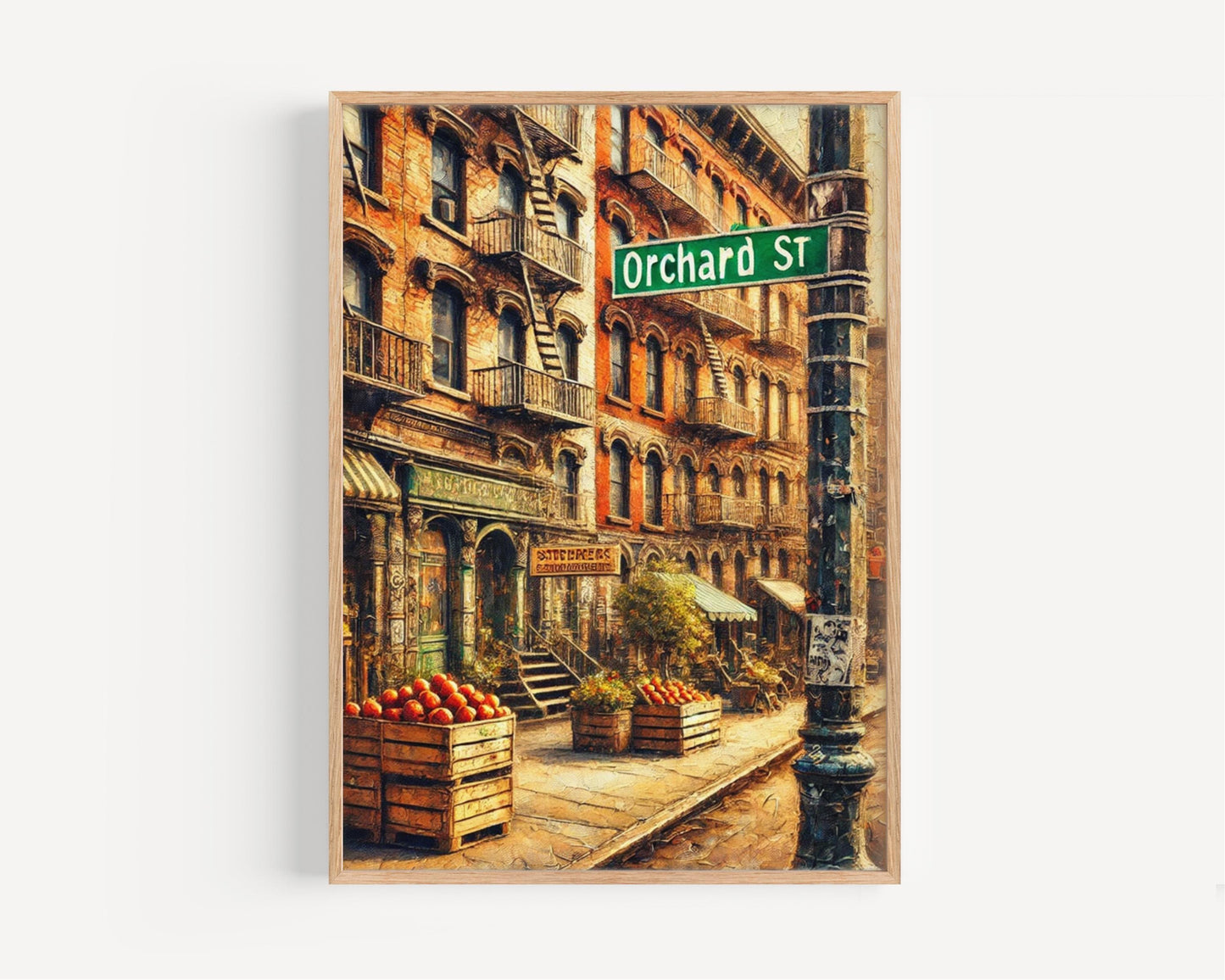 Orchard Street Art Print: Manhattan Cityscape, Travel Souvenir