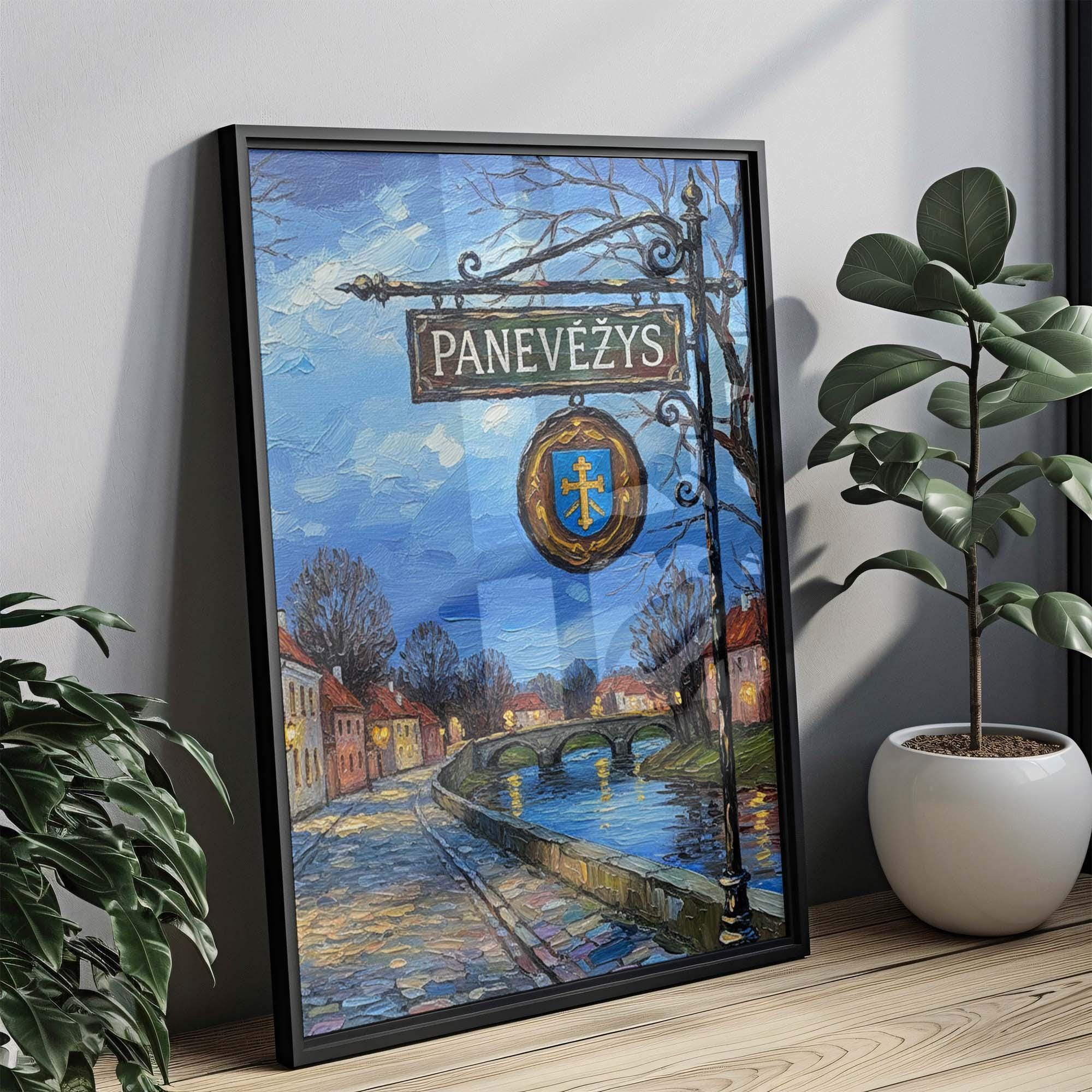 Panevėžys Lithuania Map Art – Minimalist Baltic Travel Poster