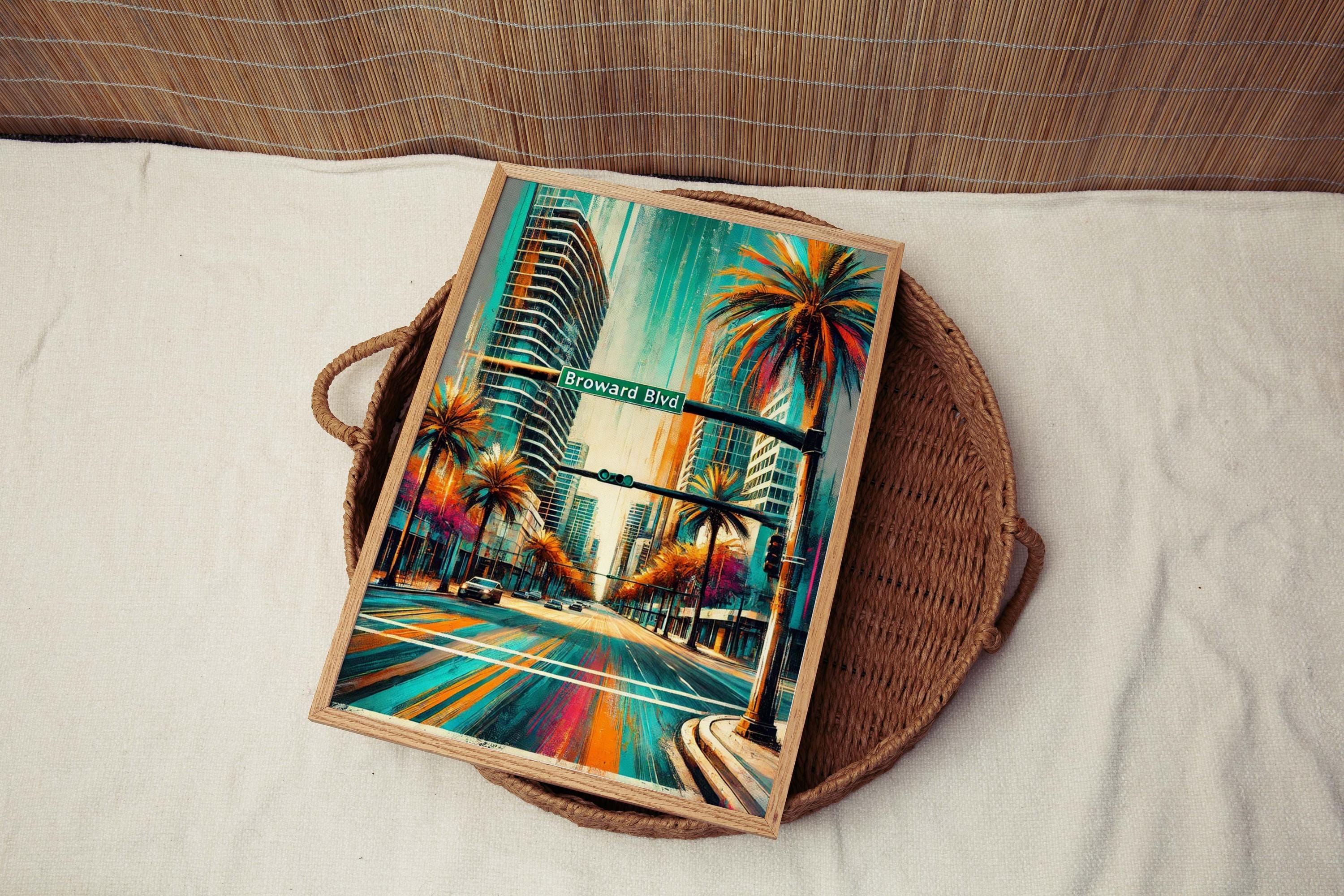 Broward Boulevard Print - Fort Lauderdale, Florida, USA