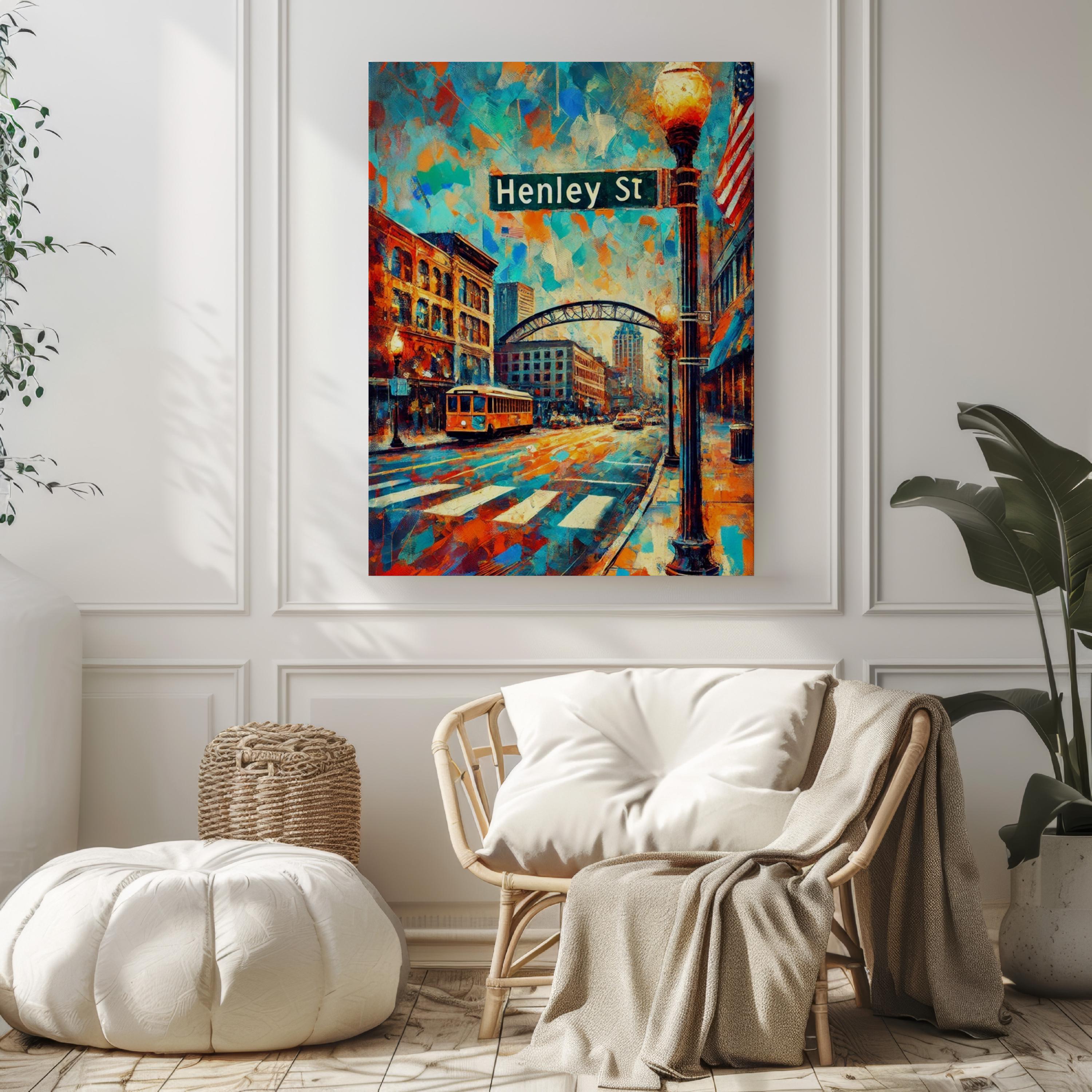 Henley Street Print Vintage - Knoxville, Tennessee, USA