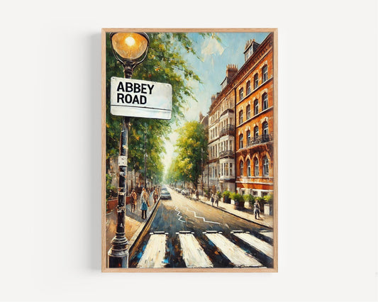 Europe Abbey St Wall Art Print, London Travel Poster, European Gift & Housewarming Decor, Modern Wall Print, Stylish Travel Art
