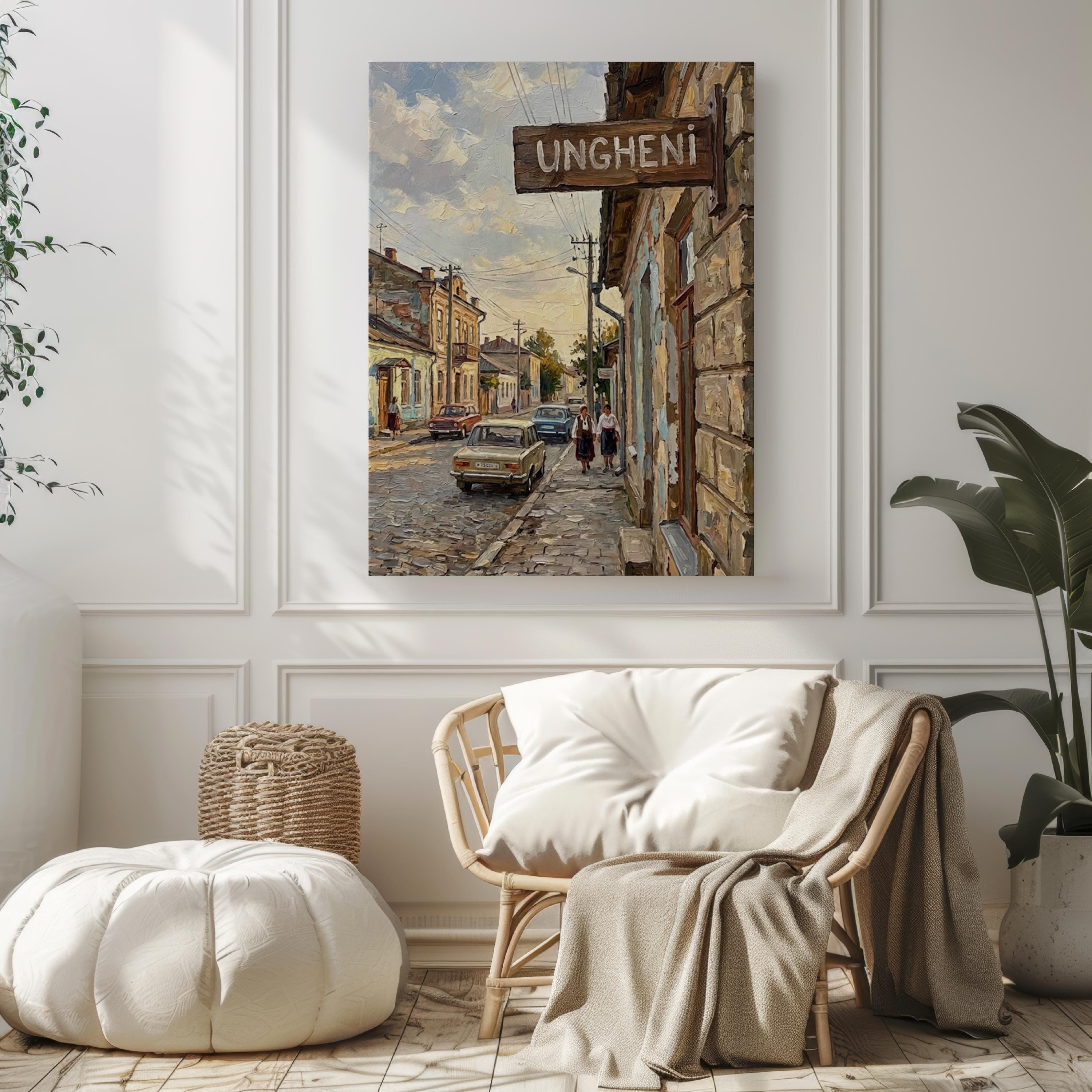 Ungheni Moldova Wall Art Print: Prut River Travel Poster
