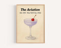Aviation Cocktail Print Vintage