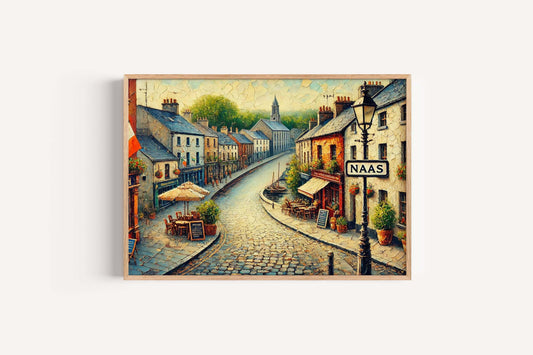 Naas Art Print – Ireland City Wall Art, Travel Poster, Housewarming Gift, European Decor, Naas Map Artwork, Irish Travel Gift