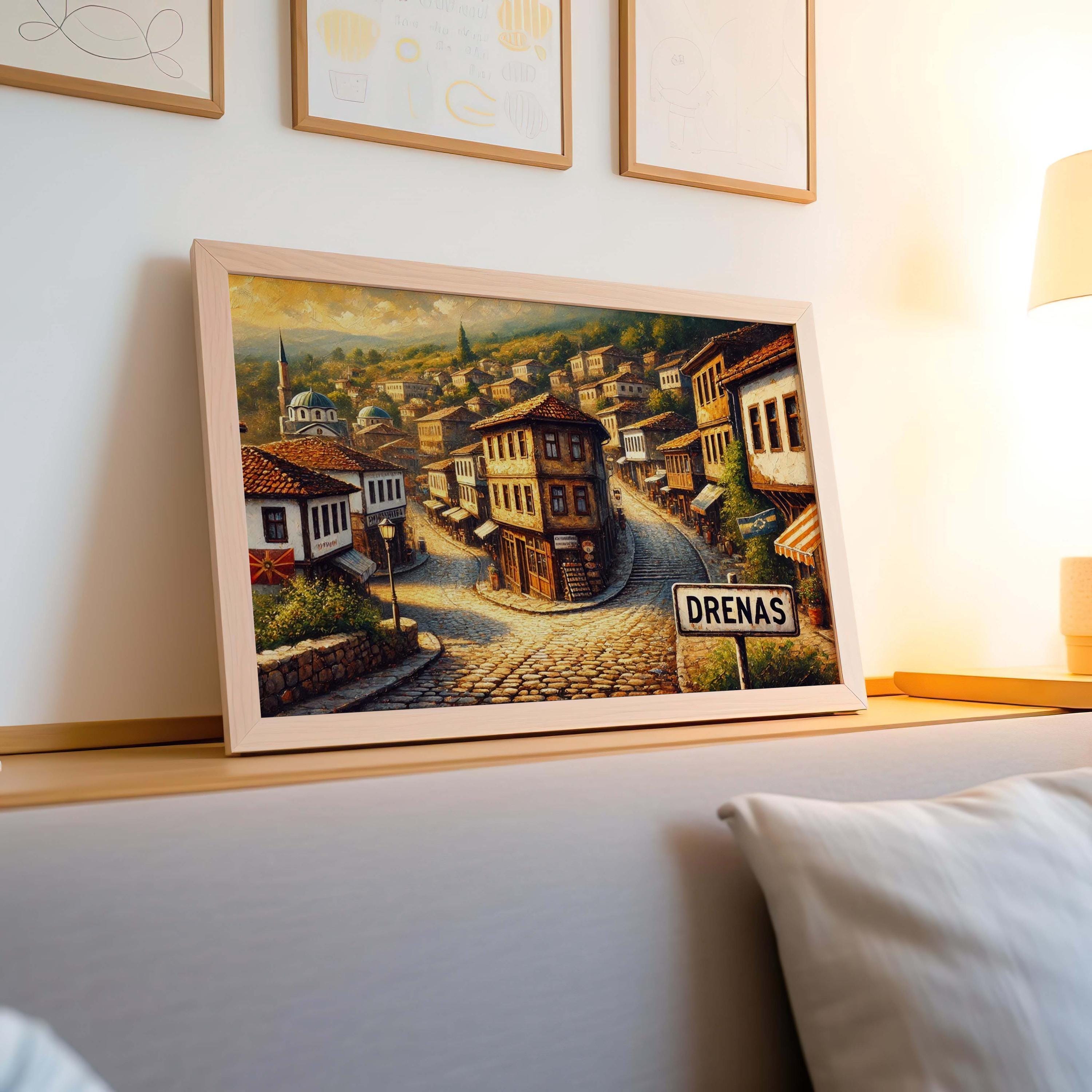 Drenas Minimalist Print - Drenas, Kosovo