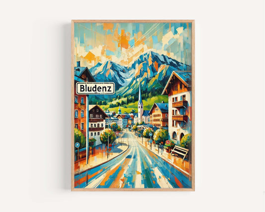 Bludenz Art Print - Austria City Wall Art, Travel Poster, European Home Decor, Housewarming Gift, Bludenz Travel Print