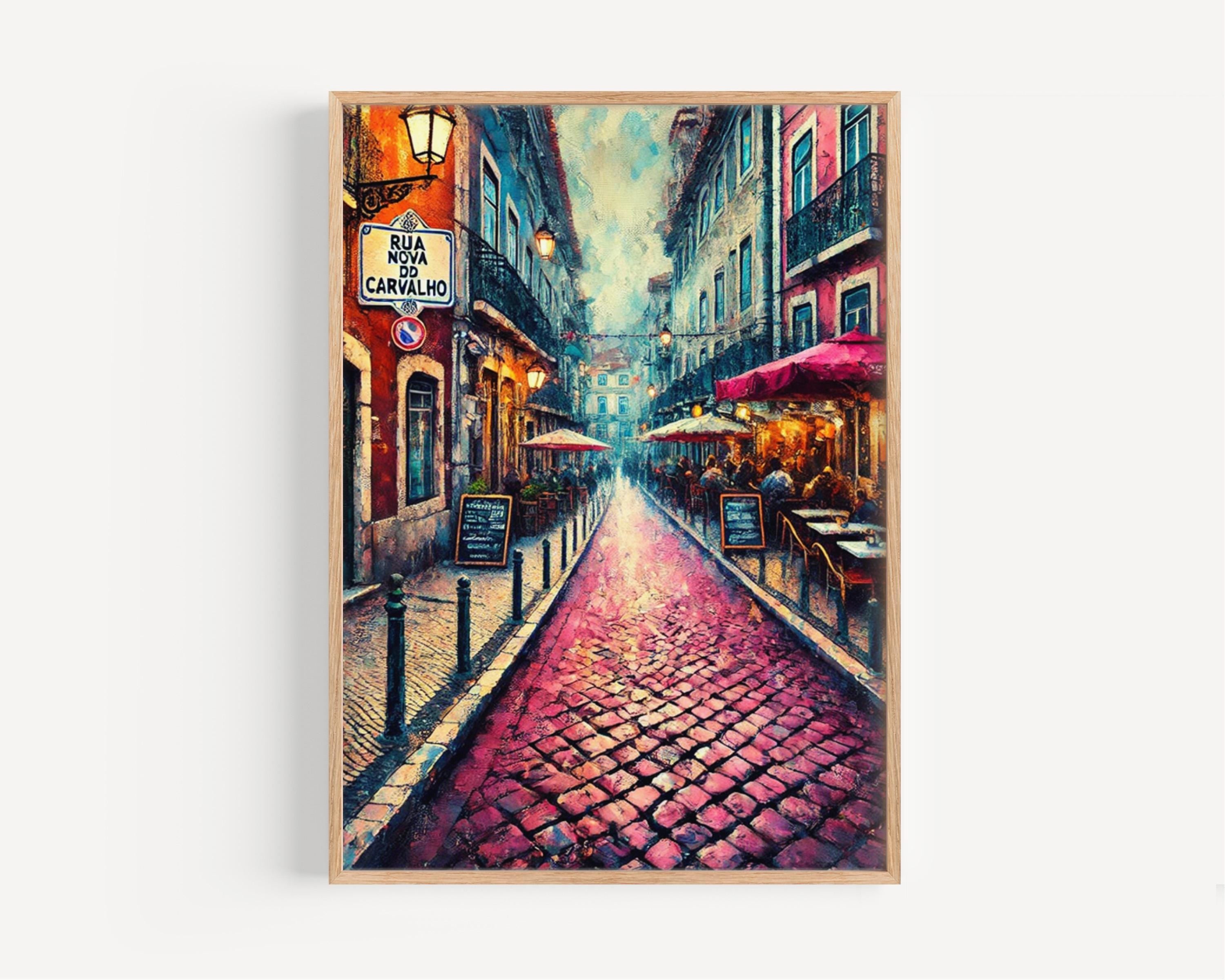 Pink Street Print - Lisbon, Portugal