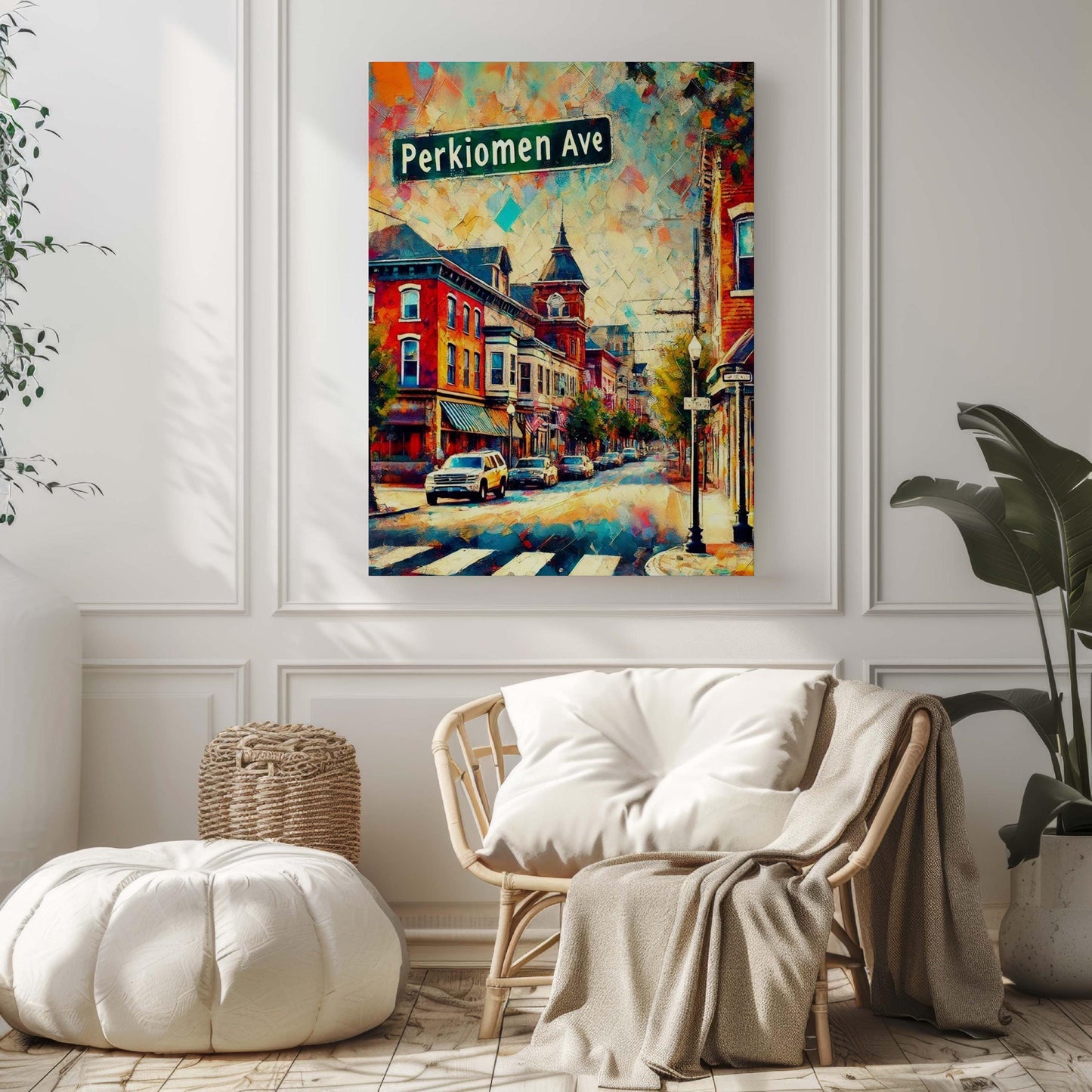 Perkiomen Ave Print - Reading Pennsylvania Wall Art, Travel Poster & Housewarming Gift, Perkiomen Avenue Decor