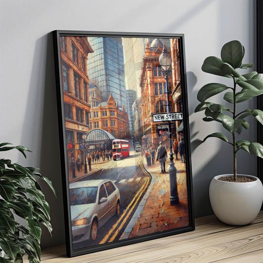 England Wall Art Birmingham Street Print Travel Poster England Gift Housewarming Decor Travel Artwork