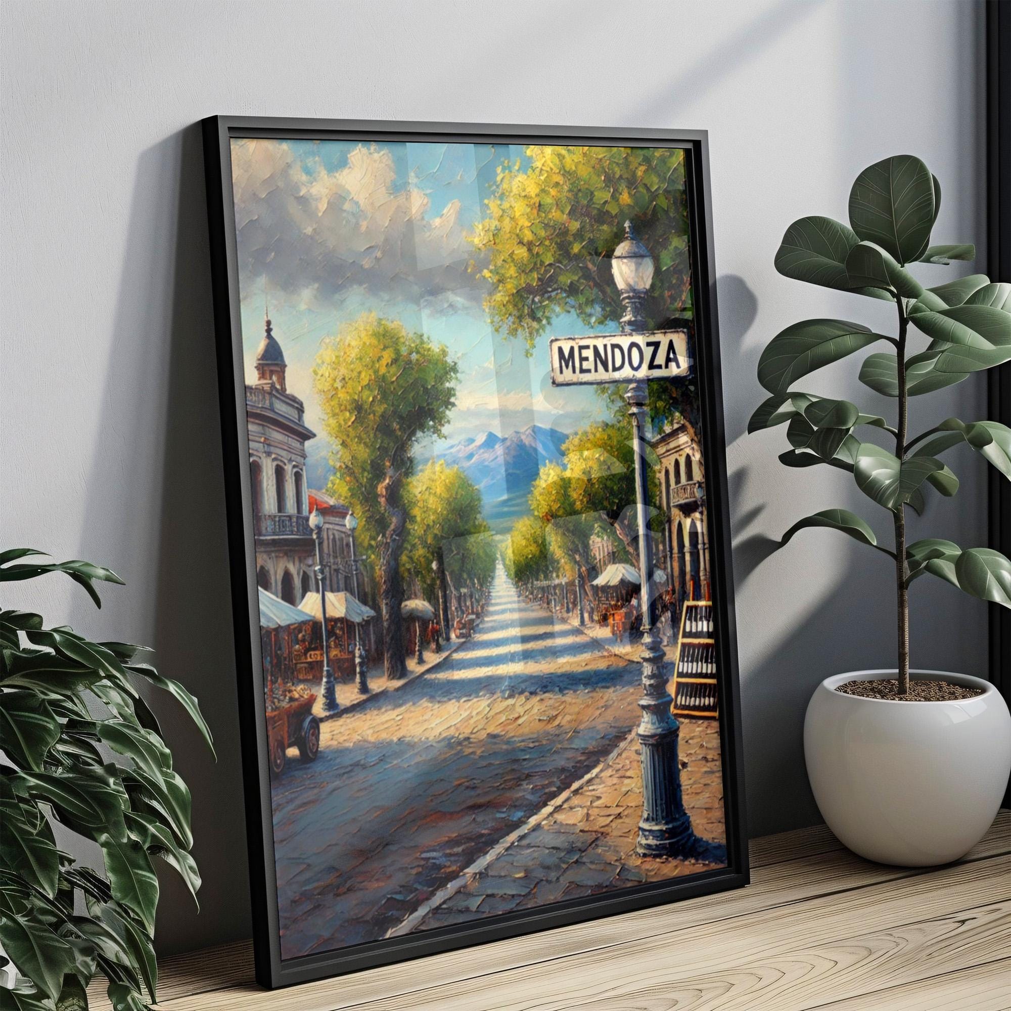 Wall Art Mendoza Print Argentina Travel Poster South American Decor Housewarming Gift