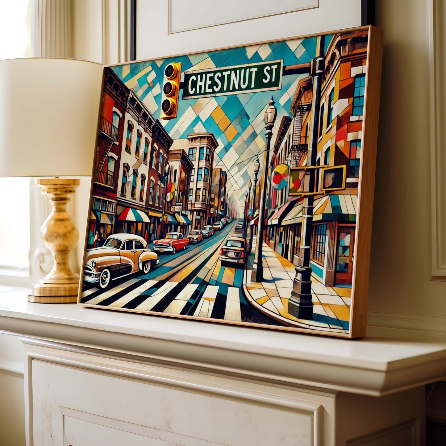 Chestnut St Print Philadelphia Wall Art, Travel Poster Gift, Philly Home Decor, Housewarming & Pennsylvania City Map Art