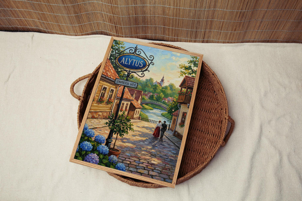 Alytus Street Sign Art Print: Lithuania Travel Poster Wall Decor