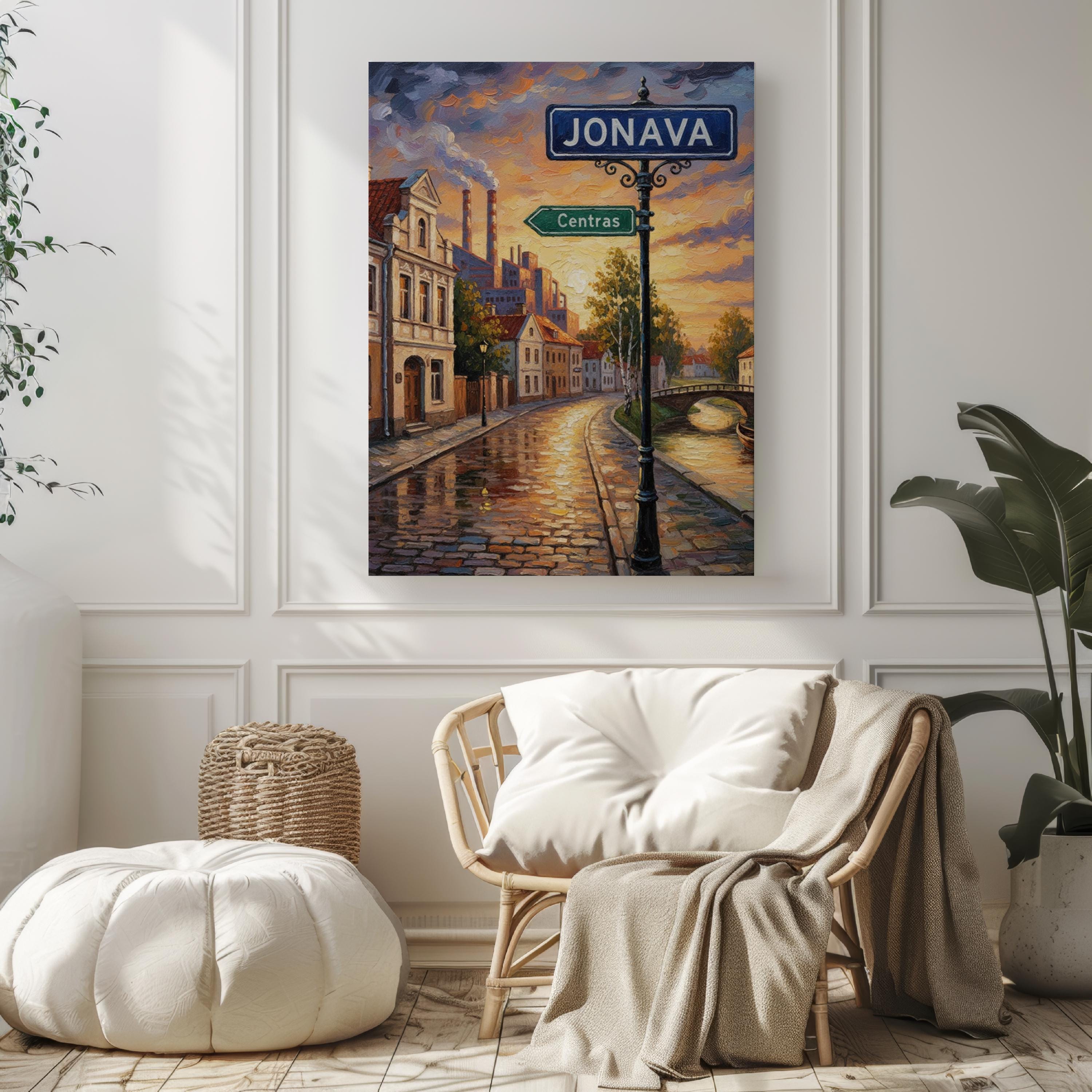 Jonava Lithuania Wall Art Print: Baltic European Travel Poster