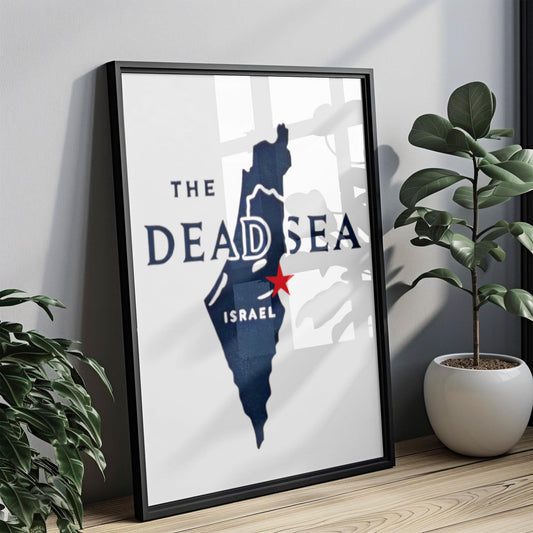 Dead Sea Wall Art Print, Israel Travel Decor, Housewarming Gift, Coastal Home Artwork, Dead Sea Landscape Poster, Israel Gift Idea