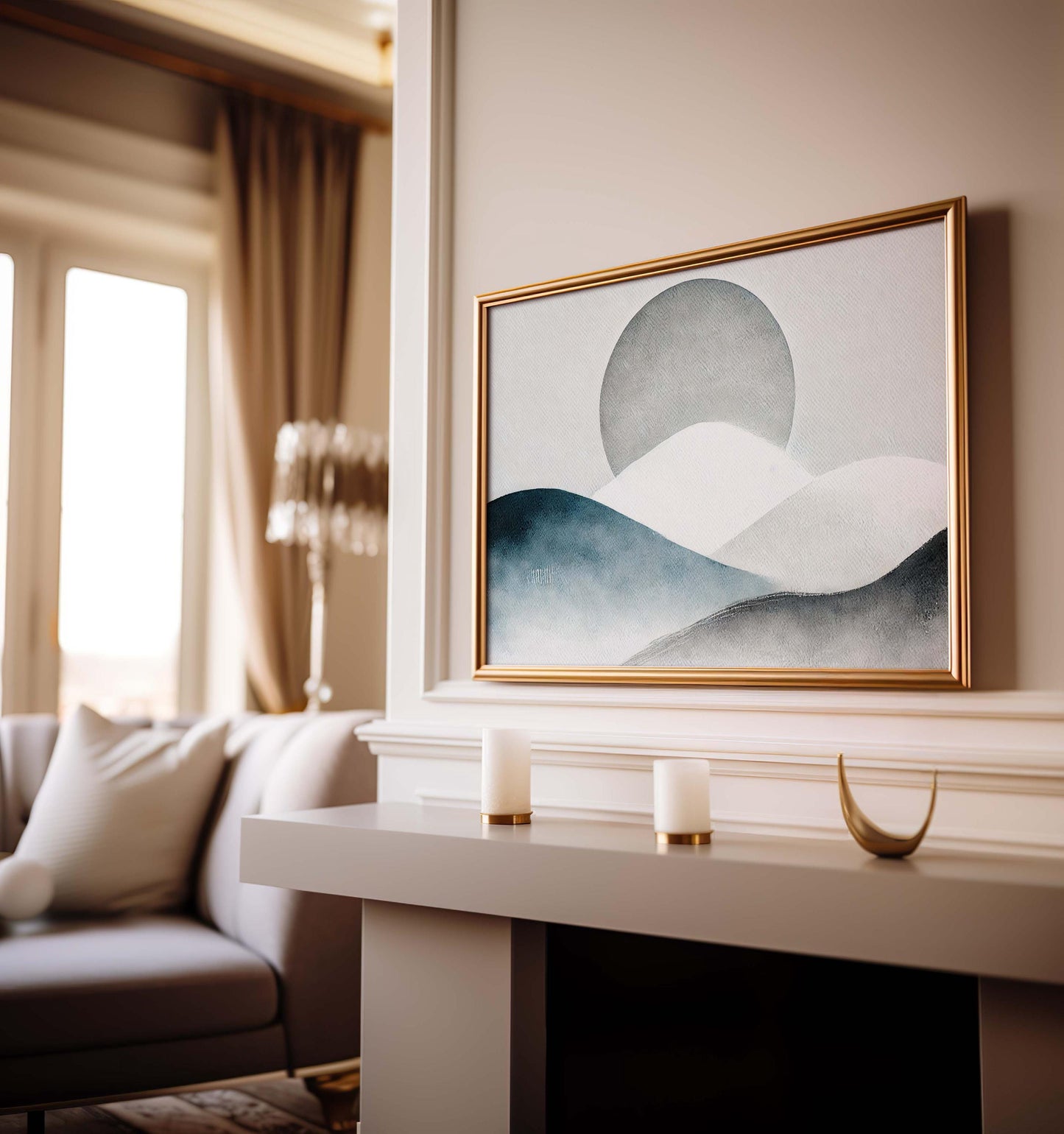 Nature Gift Mountain Wall Art Snowy Print Nature Decor Housewarming & Family New Home Gift