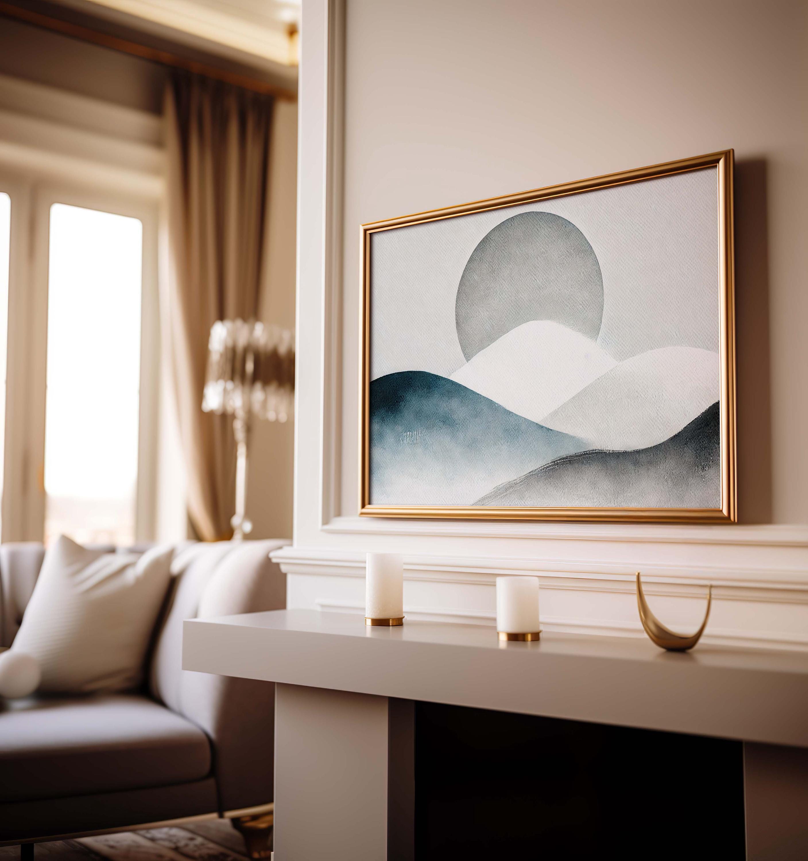 Snowy Mountain Wall Art Scenic Decor