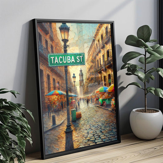 Tacuba Street Wall Art, Mexico City Print, Mexican Travel Souvenir, Cityscape Artwork, Vintage Street Scene, Mexico Art, Personalized Gift