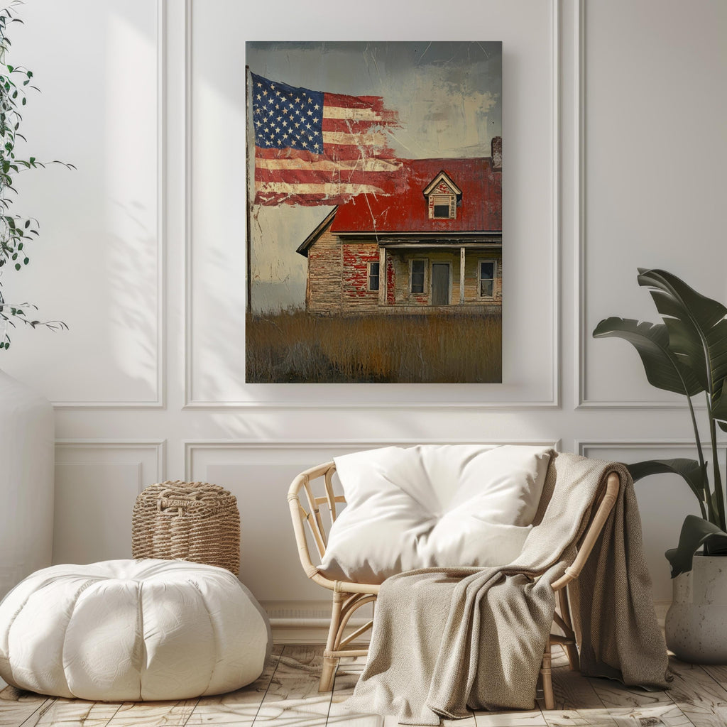 American Landscape Abstract Wall Art - USA