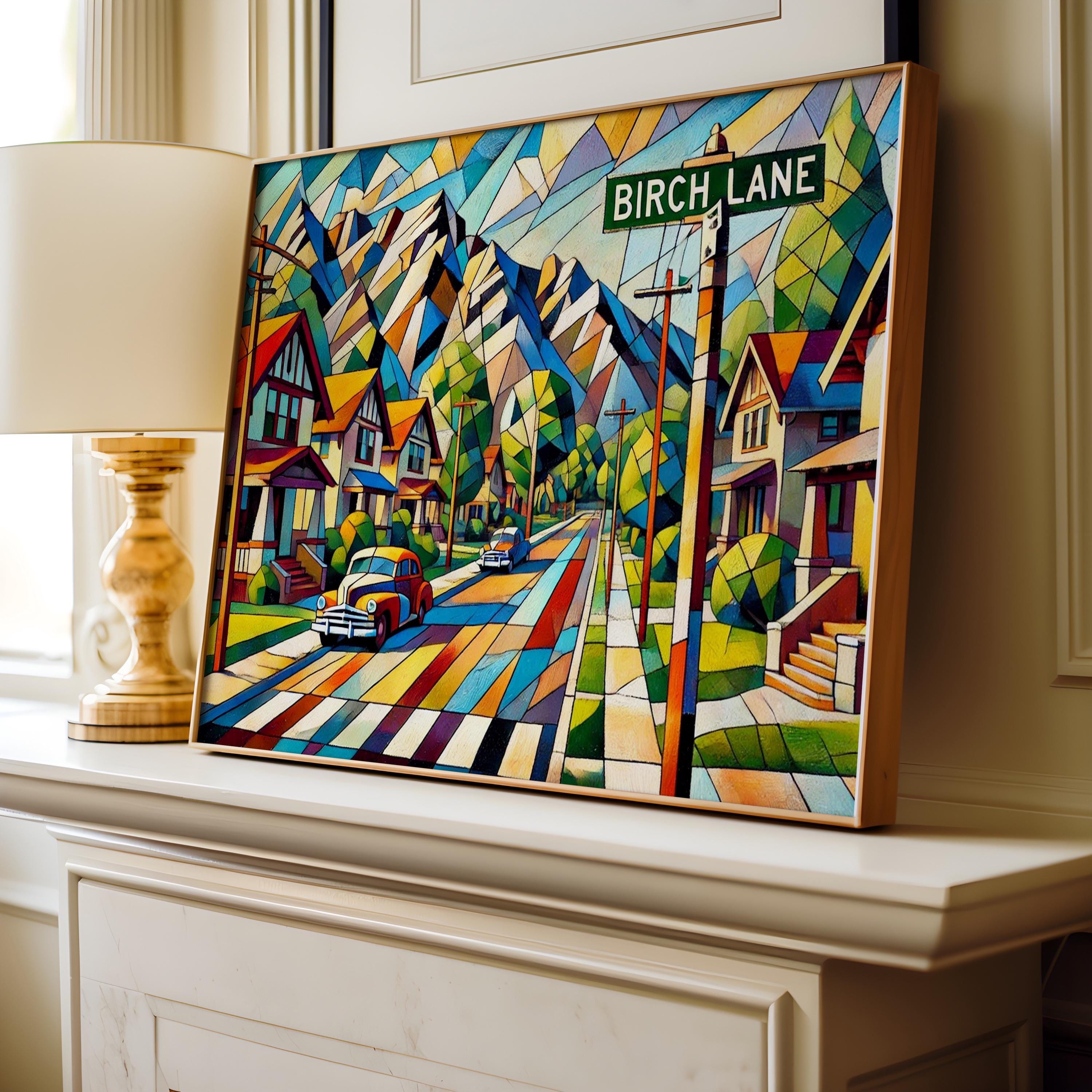 Birch Ln Wall Art Print - Colorado Travel Poster, Boulder Art, Housewarming Gift, Colorado Souvenir, Birch Lane Decor