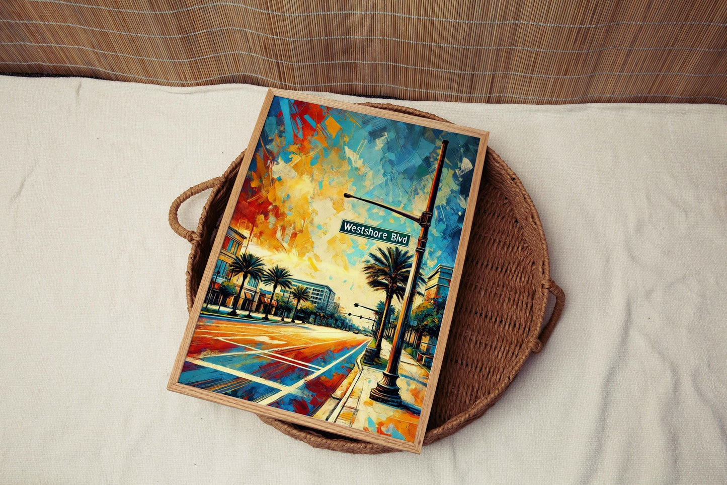 Westshore Boulevard Wall Art, Tampa Florida Print, Travel Poster, Housewarming & Florida Gift, Coastal Decor, Scenic City Landscape Artwork