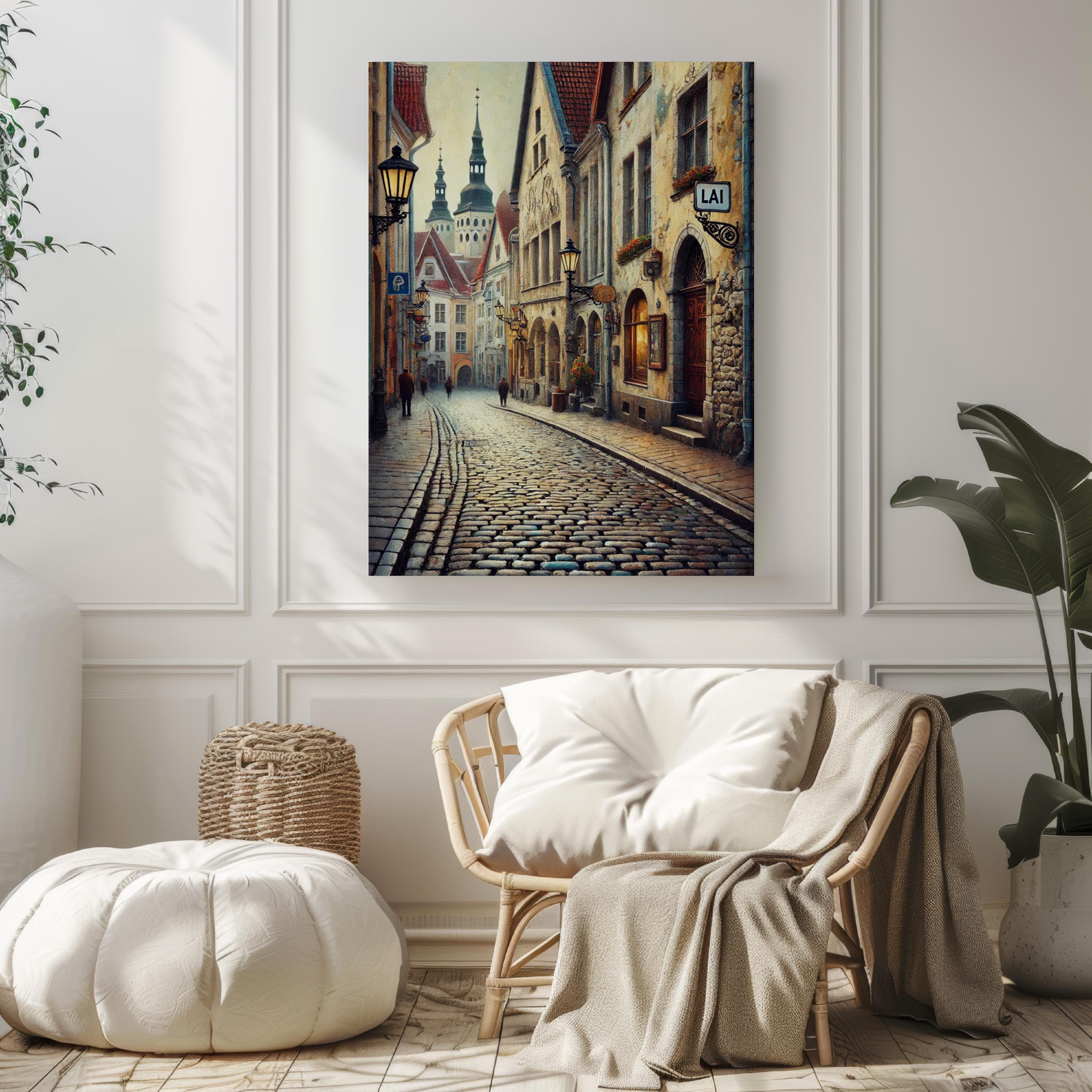 Lai Street Medieval Print - Tallinn, Estonia