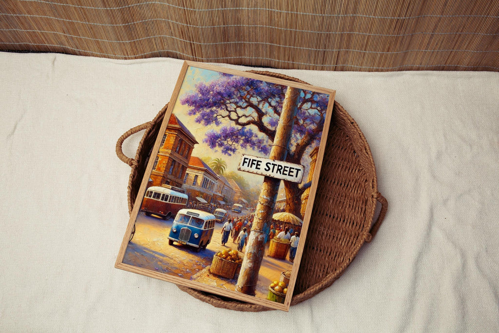 Fife Street Vintage Print - Bulawayo, Zimbabwe