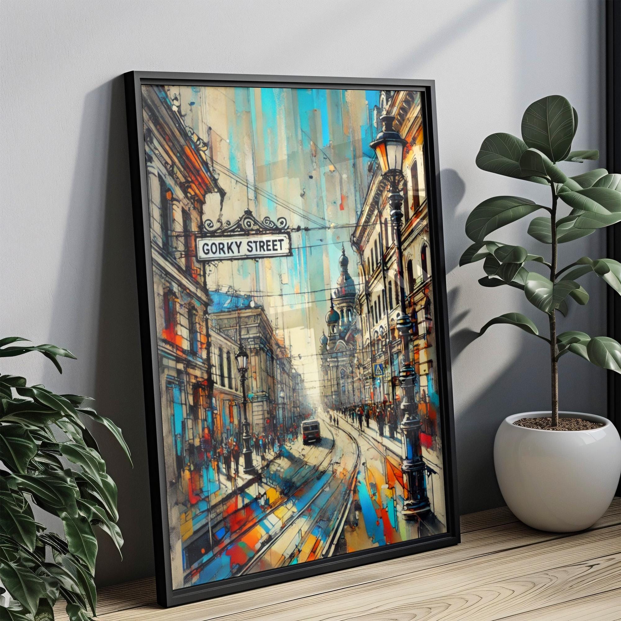 Gorky Street Print Vintage - Nizhny Novgorod, Russia