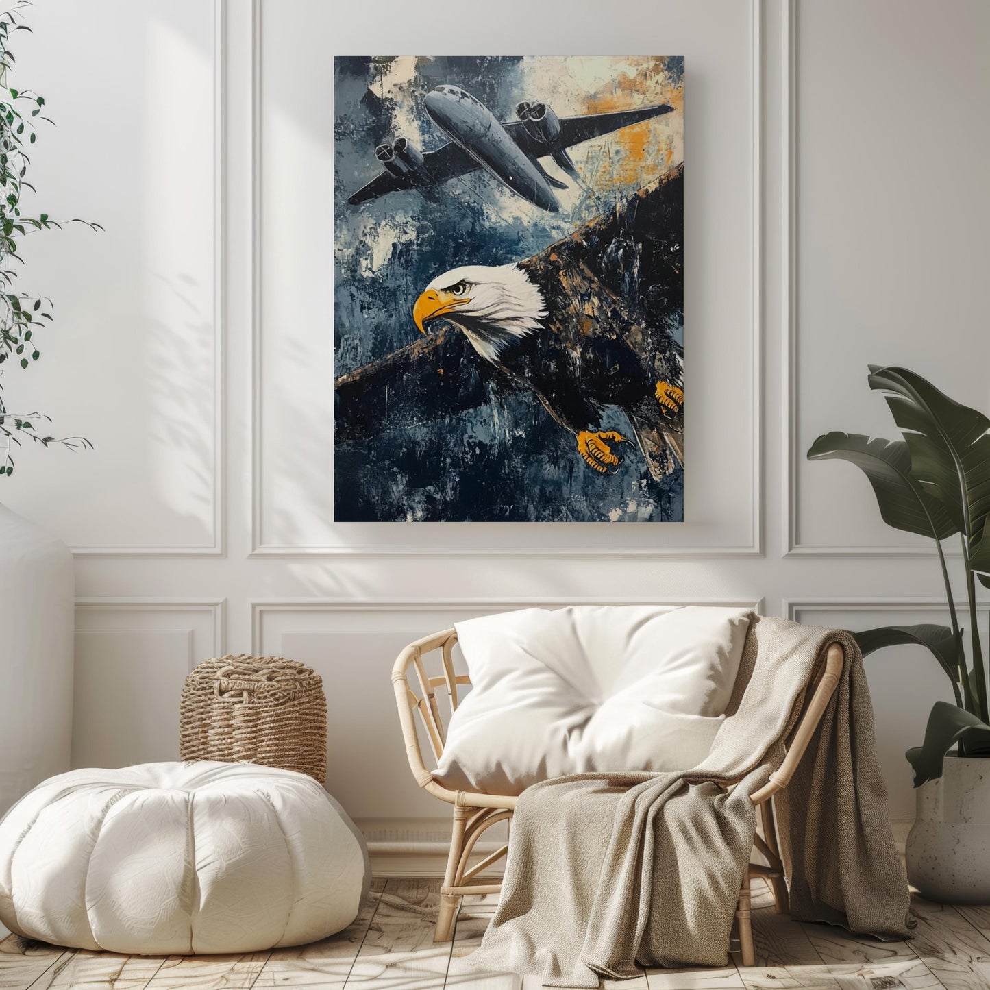 American Eagle Art | Abstract USA Wall Art Patriotic Poster United States Independence Home Decor