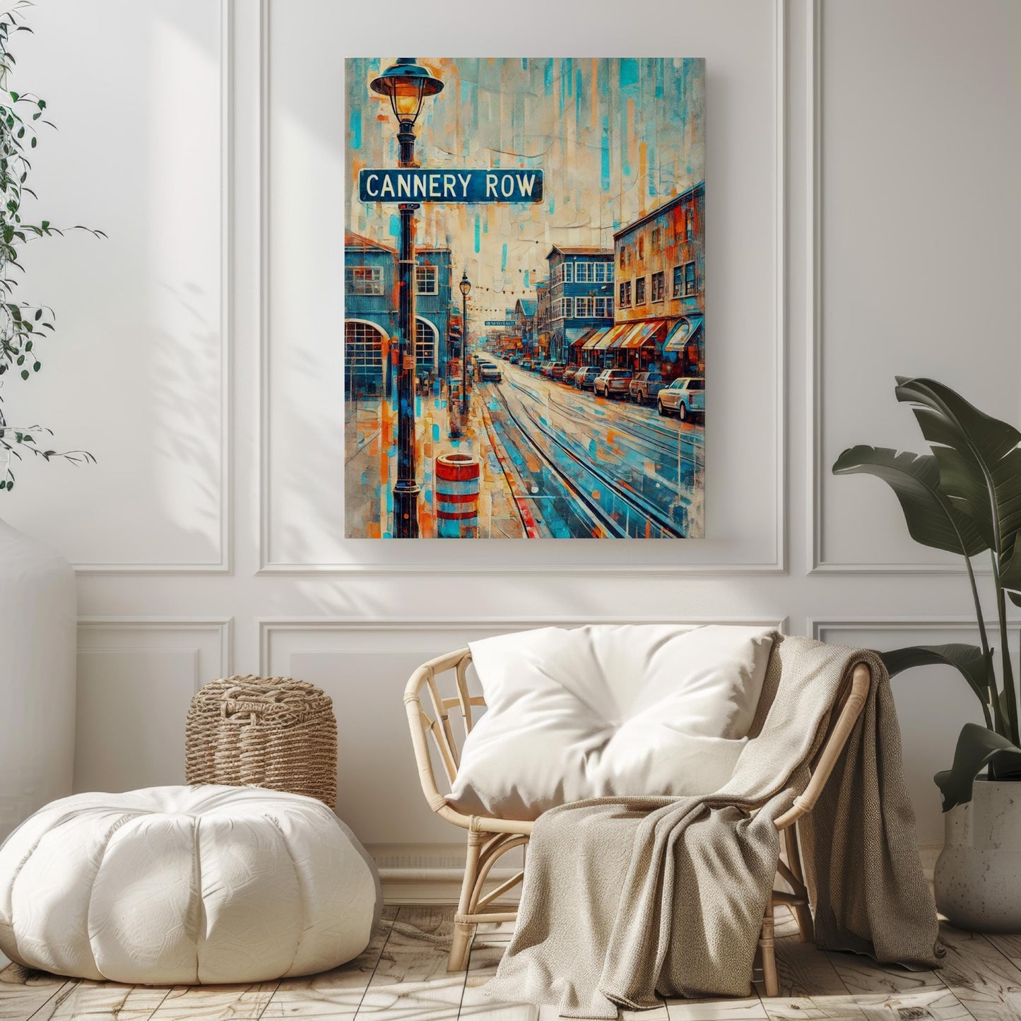 New Monterey Wall Art Cannery Row Print California Travel Poster Coastal Home Decor Gift