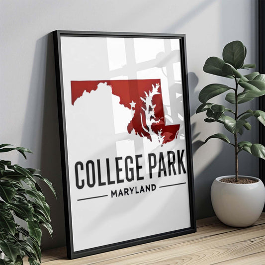 College Park Print Maryland Wall Art Travel Decor College Gift Housewarming Poster College Park Artwork