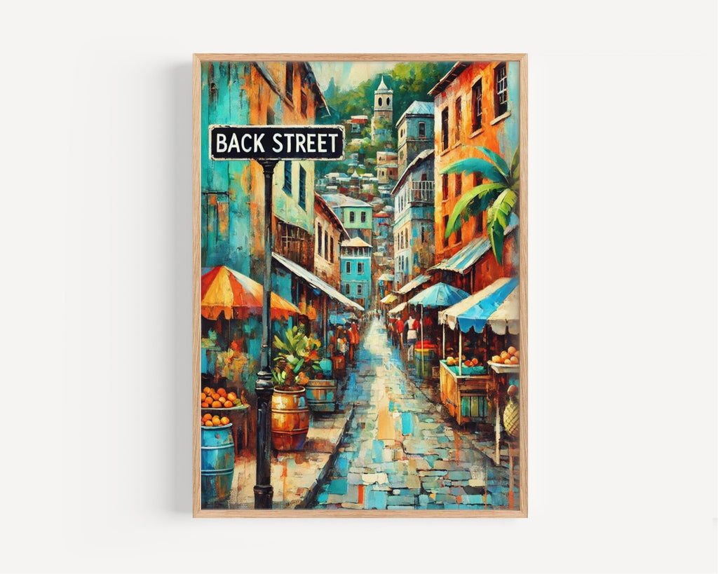 Back Street Print - Kingstown, Saint Vincent and the Grenadines