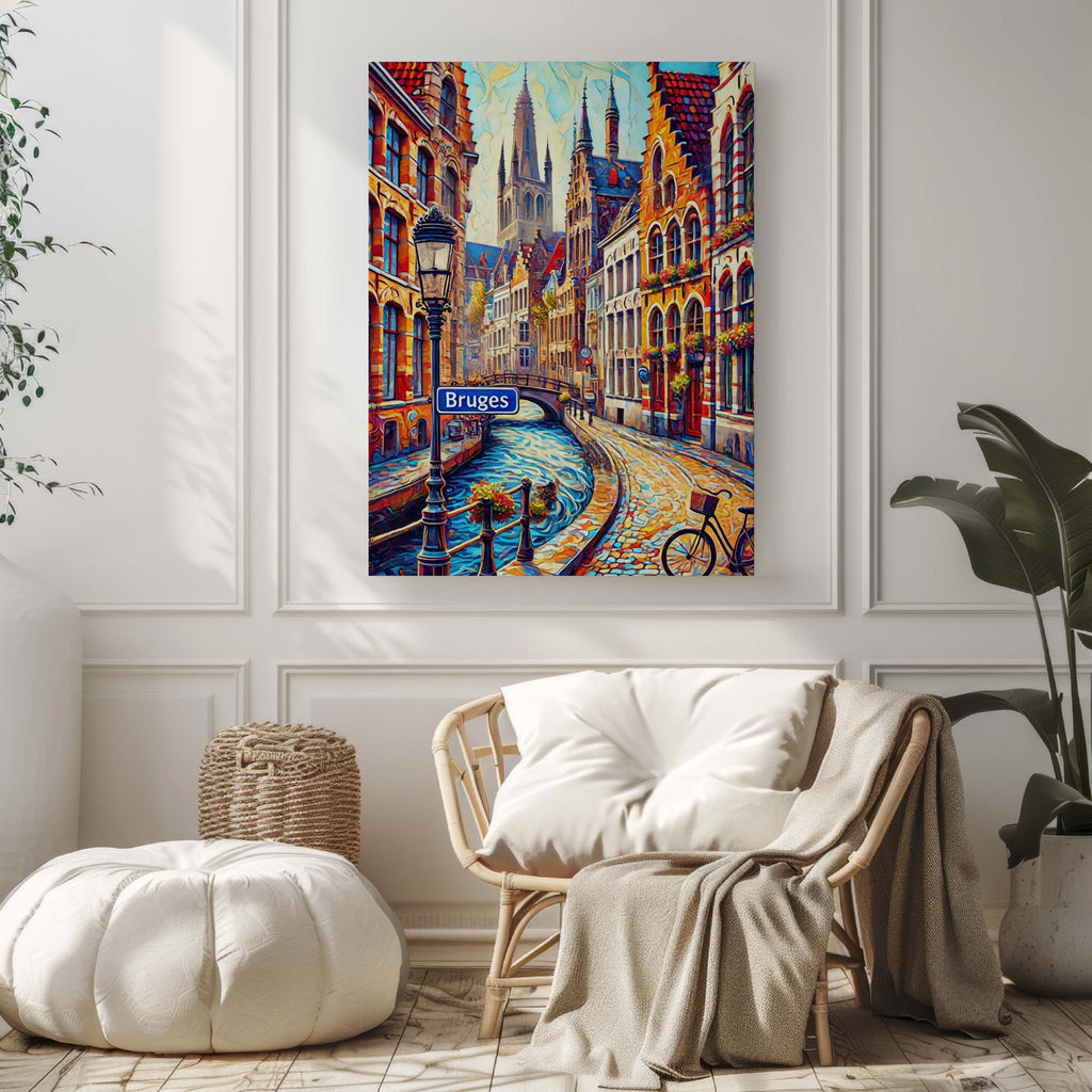 Bruges Wall Art Vintage - Bruges, Belgium