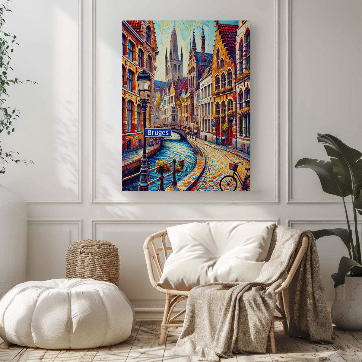 Bruges Wall Art Vintage - Bruges, Belgium