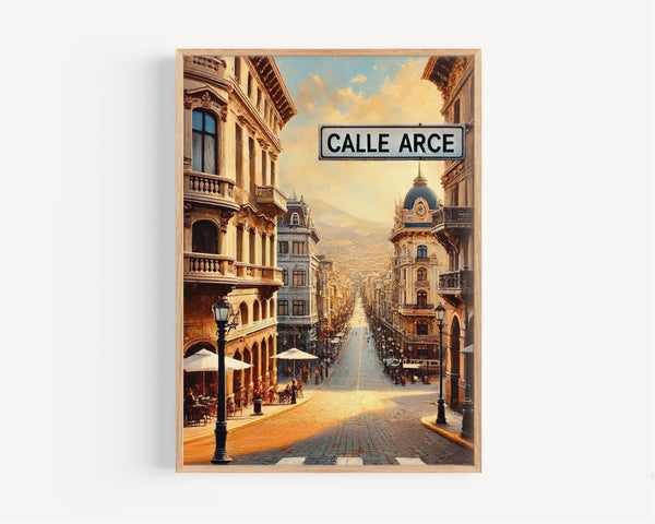 Calle Arce Poster Vintage - La Paz, Bolivia