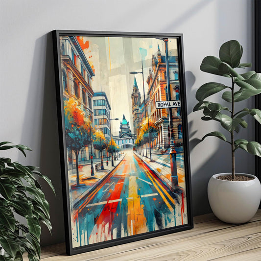 Wall Art Royal Ave Northern Ireland Print - UK Travel Poster & Housewarming Gift, Royal Avenue Art Decor