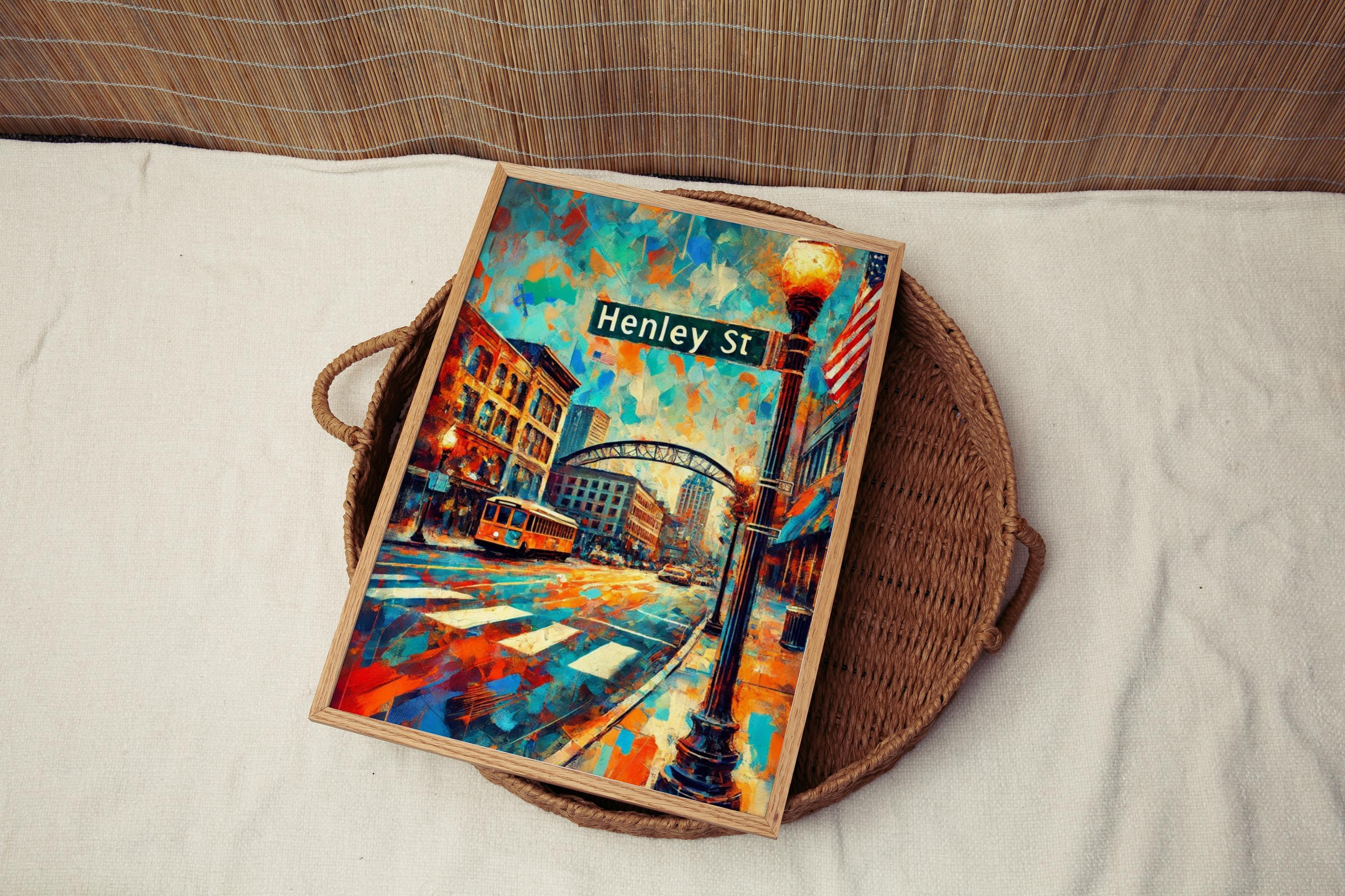 Henley Street Print Vintage - Knoxville, Tennessee, USA