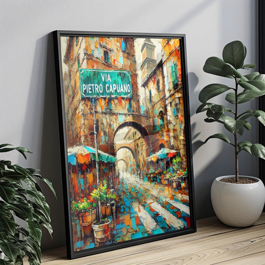 Via Pietro Capuano Wall Art, Amalfi Print, Italy Art, “City” Gift, Travel Souvenir, Travel Poster,  “State” Art, PERSONALIZED GIFT
