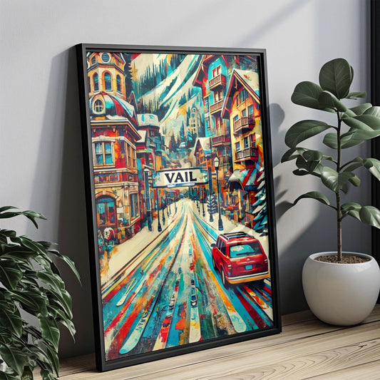 Colorado Vail Wall Art Print - Travel Poster & USA Souvenir, Colorado Gift, Housewarming Decor, Mountain Travel Artwork