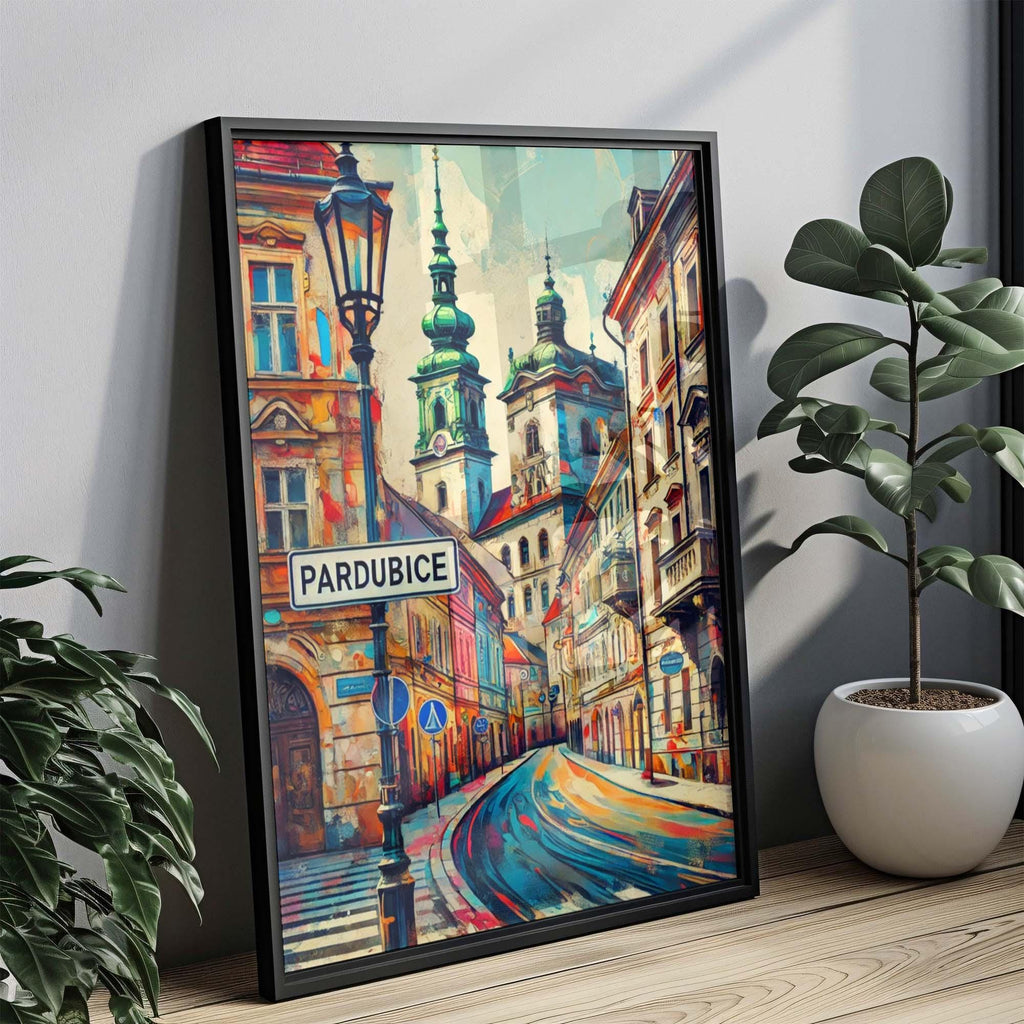 Pardubice Modern Art Print - Pardubice, Czech Republic