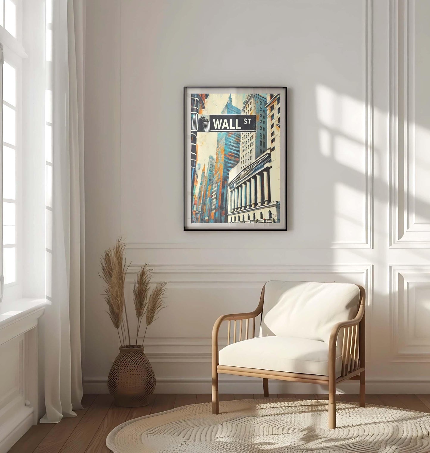 Manhattan Art Wall Street Print, NYC Travel Poster, New York City Gift & Housewarming Wall Decor